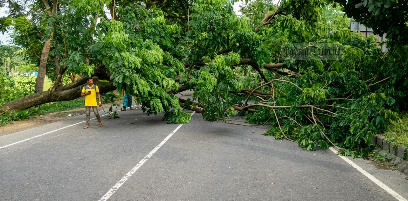 সরকারি গাছ কেটে বিক্ষোভের ঘটনায় ৮০ জনের নামে মামলা