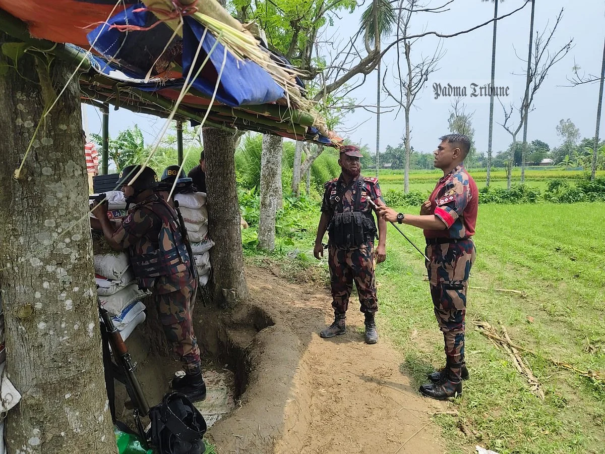 পাঁচবিবি সীমান্তে বিজিবির টহল জোরদার, পুশ ইন ঠেকাতে মাইকিং